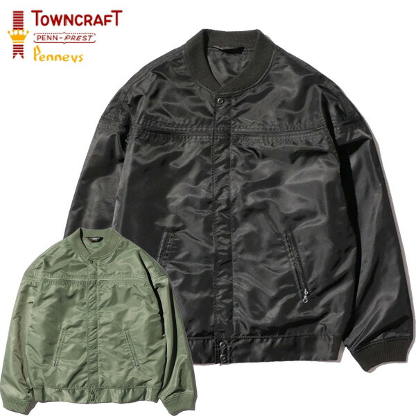 【TOWNCRAFT（町手工芸品）】60S DERBY STYLED JACKET MA-1 FABRIC ダービージャケット TC24f003CL