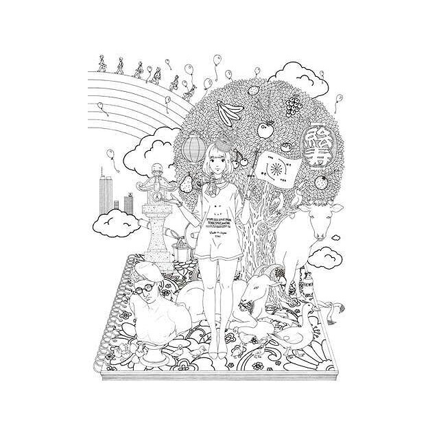 楽天市場 中村佑介ぬりえブック Color Me コミック画材通販 Tools楽天shop