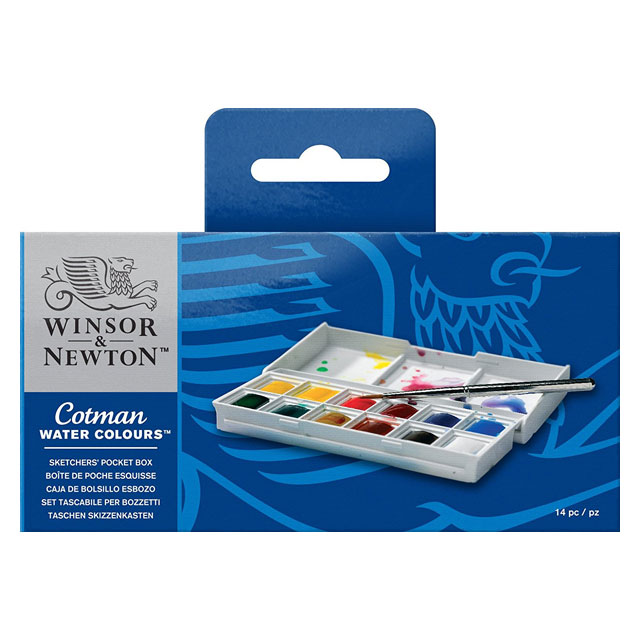 楽天市場 絵具セットウィンザー ニュートン コットマン ウォーターカラー ハーフパン 12色スケッチャーズポケットボックス水彩絵具 セット エンライティア