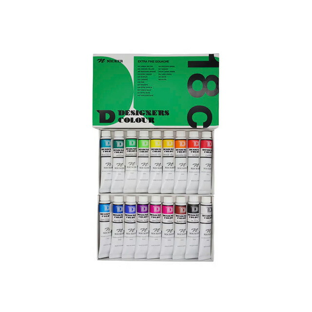楽天市場】ニッカー絵具 ポスターカラー 24色セット PCT24 : アーク