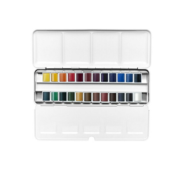 Winsor＆Newton　ハーフ24色 ウィンザー ニュートン　ヘビーウェイト Amazon | Winsor & Newton ウィンザー&ニュートン 水彩絵具