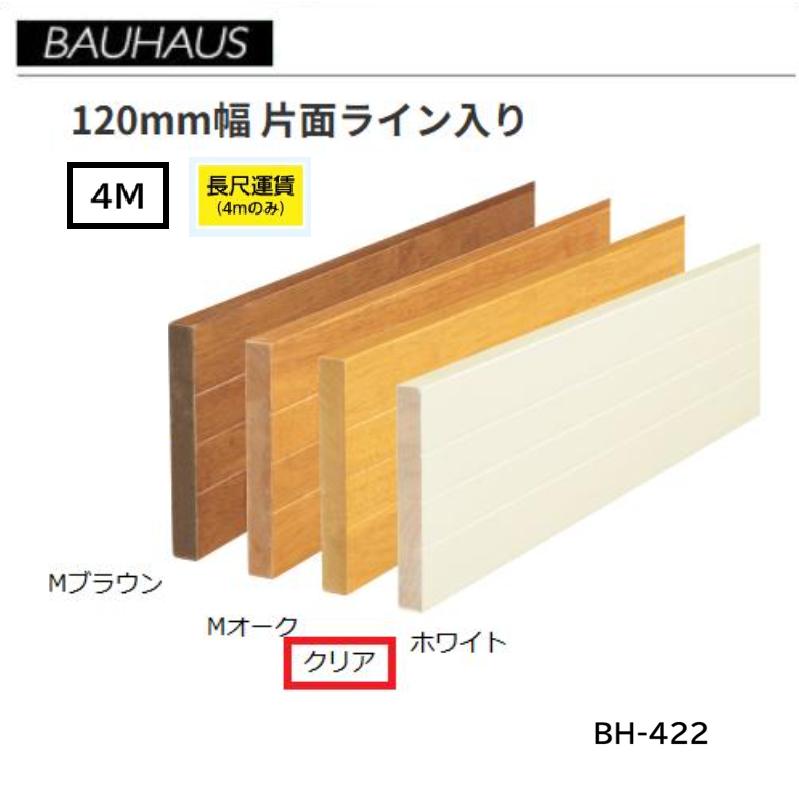 【直送品・代引っ張ること不可】BAUHAUS 木製軍事基地一皿 120粍幅 片面伝達ルート入り口・入口 BH-424 長さ：4ｍ 色つや：読みやすい マツ六 040-2152 ※長尺交通費別途止むを得ずの切っ掛けあり