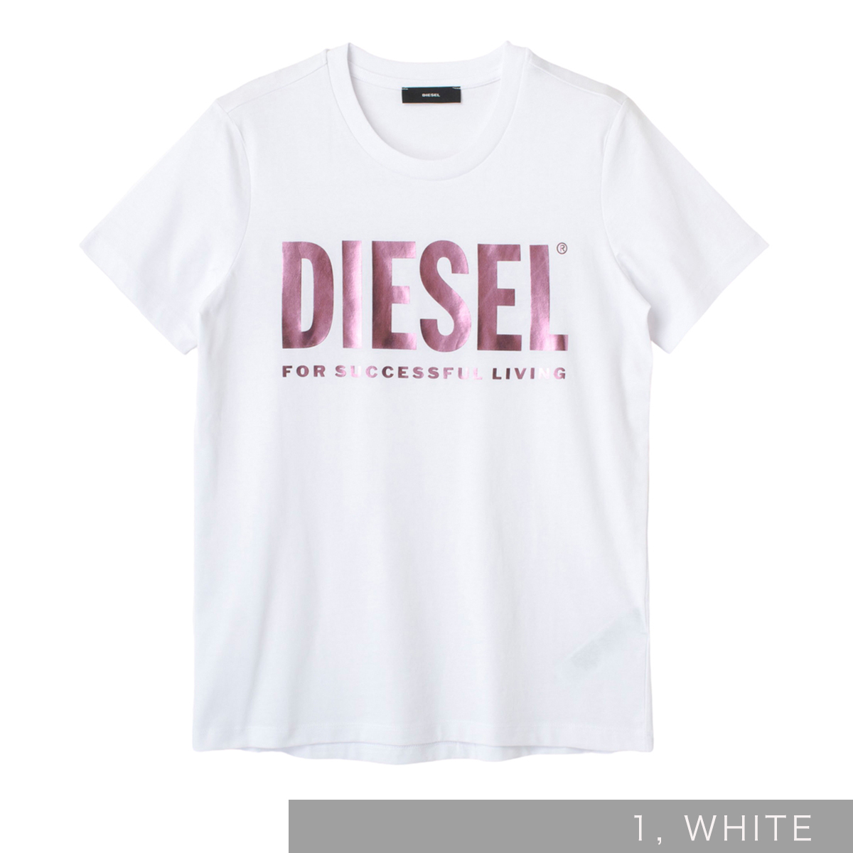 楽天市場 Diesel ディーゼル Tシャツ レディース カットソー 半袖 Tシャツ ロゴ クルーネック T Sily Wx白 黒 オレンジ グリーン 緑 ピンク 夏 00syw8 0catj Tooo You