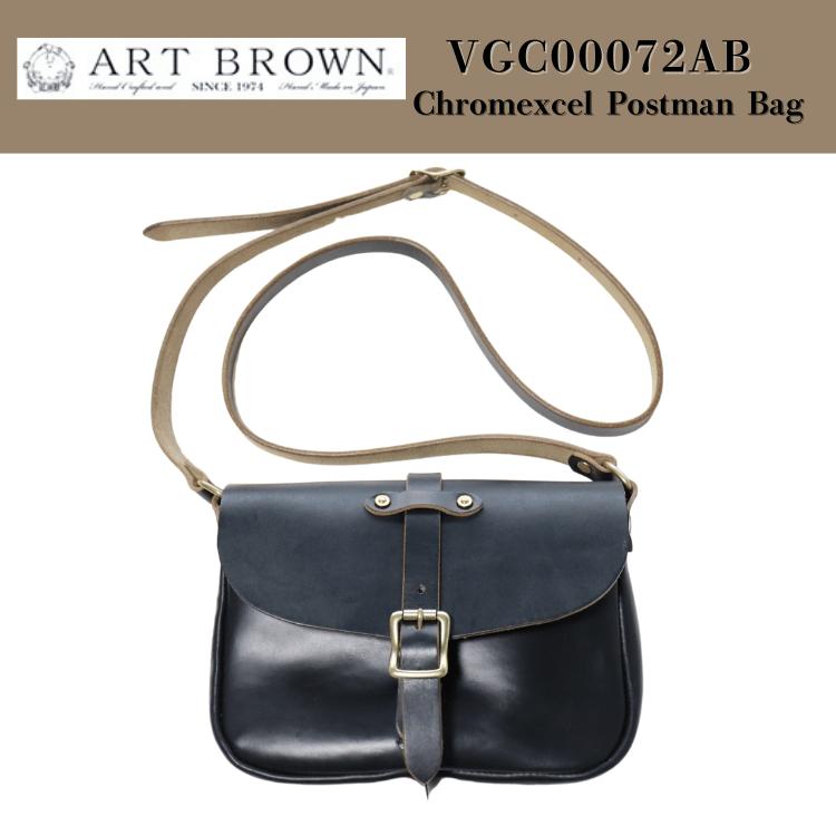 ART BROWN 作物赤銅色 VGC00072AB Chromexcel Postman Bag クロムエクセル ポストマンバッグ 日本製 ショルダーバッグ 本革 Horween社製クロムエクセル 長札入れが入る大いさ 財布・ケース-メンズ財布
