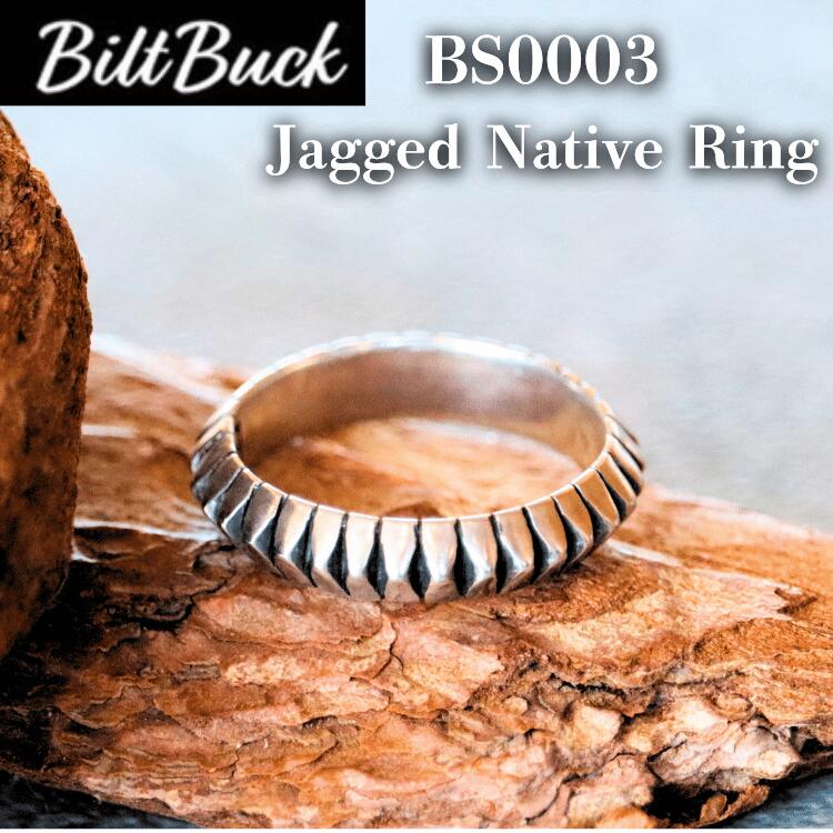 BILT BUCK ビルトバック BS0003 Jagged Native Ring ジャゲッドネイティブリング ヴィンテージリングを再構築したヘリテージシルバーリングコレクション 925 MadeinJapan｜アメリカンカジュアル　ＴＯＰ 21,560円