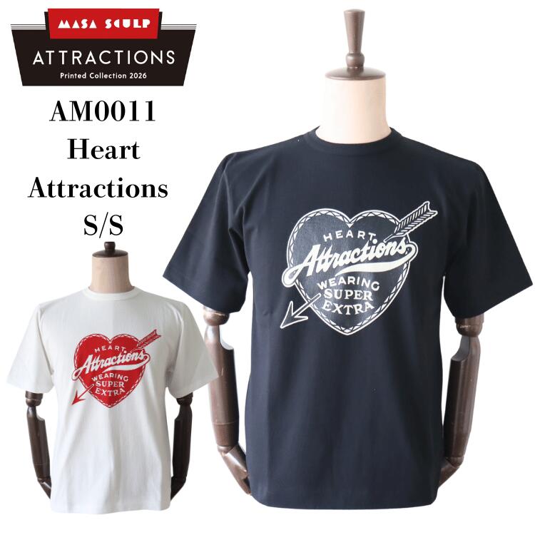 ATTRACTIONS アトラクションズ AM0011 Heart Attractions S/S ハートアトラクションズ
