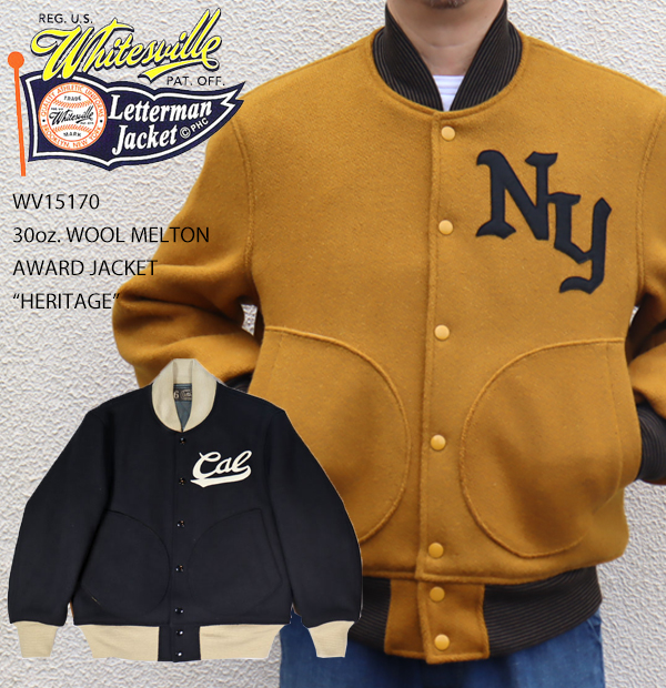 美品 melton オールブラック 無地スタジャン 黒 M MINEDENIM - Wool Meiton ＆ Leather Studium Jamper （BLT