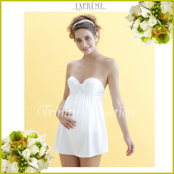 楽天市場 送料無料 Expreme ワコールブライダルインナー マタニティ 用ブラキャミソールc65 F80 ブライダルインナー トリニティ