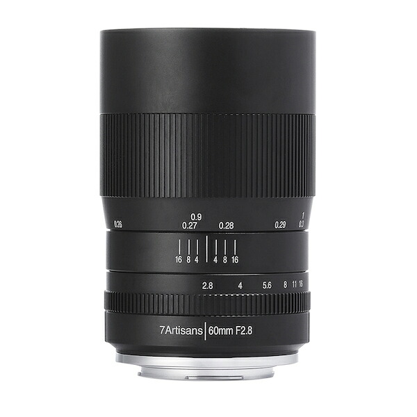 【新品】七工匠 7Artisans 60mm F2.8 Macro (フジフイルムXマウント) (ブラック)【中望遠マクロ単焦点マニュアルフォーカスレンズ】｜トップカメラ　店