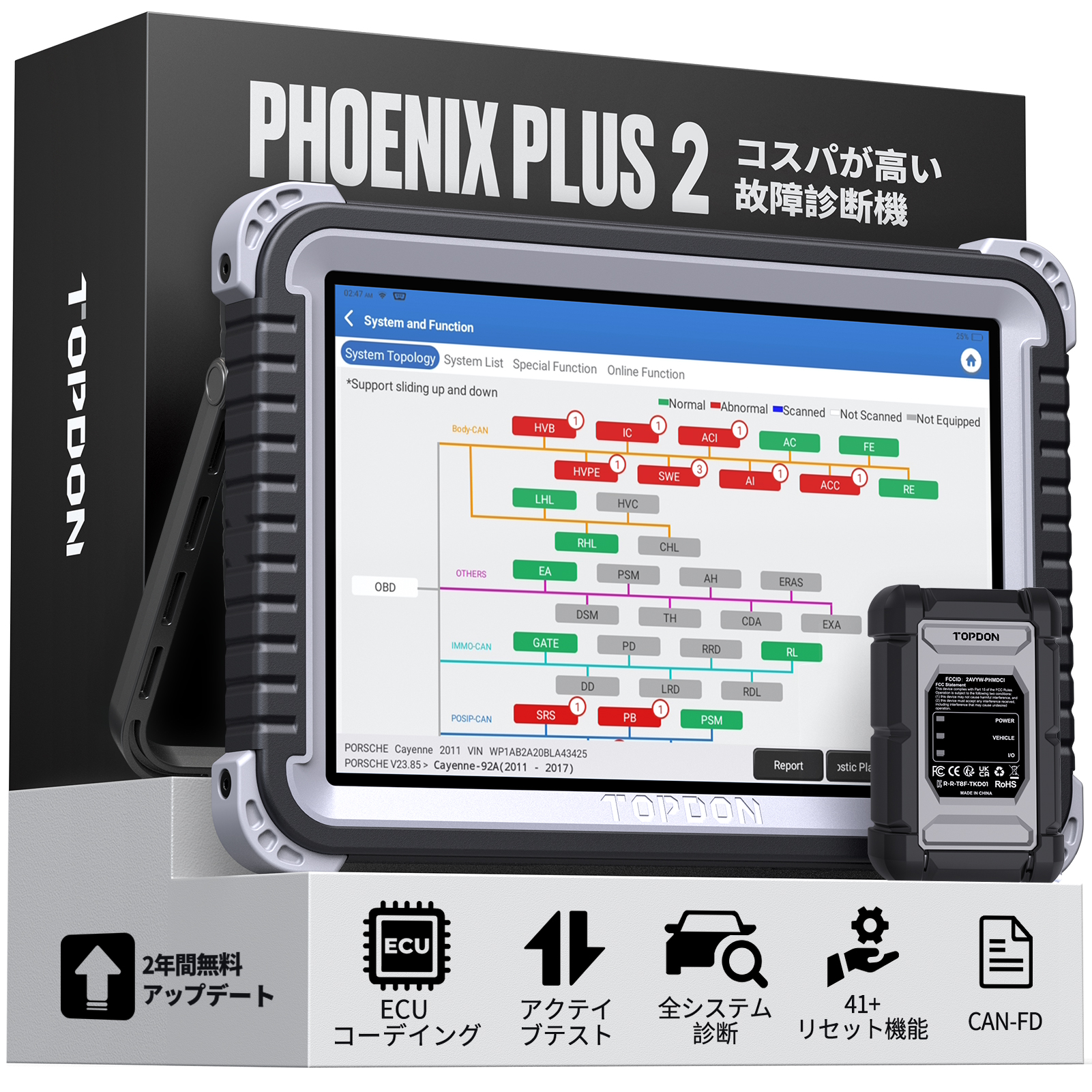 楽天市場】Launch CRP123X 2.0 obd2 診断機 日本語 BWM ベンツ