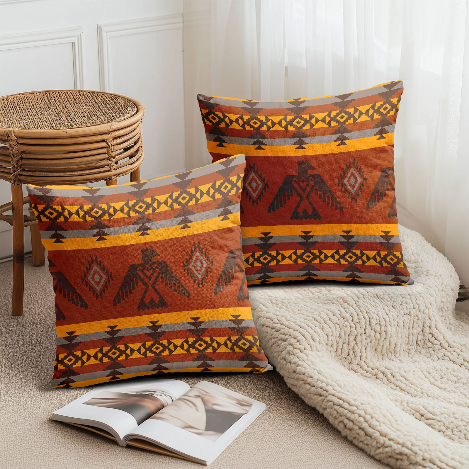 楽天市場】クッションカバー 2枚セット 45×45cm ヴィンテージガム風