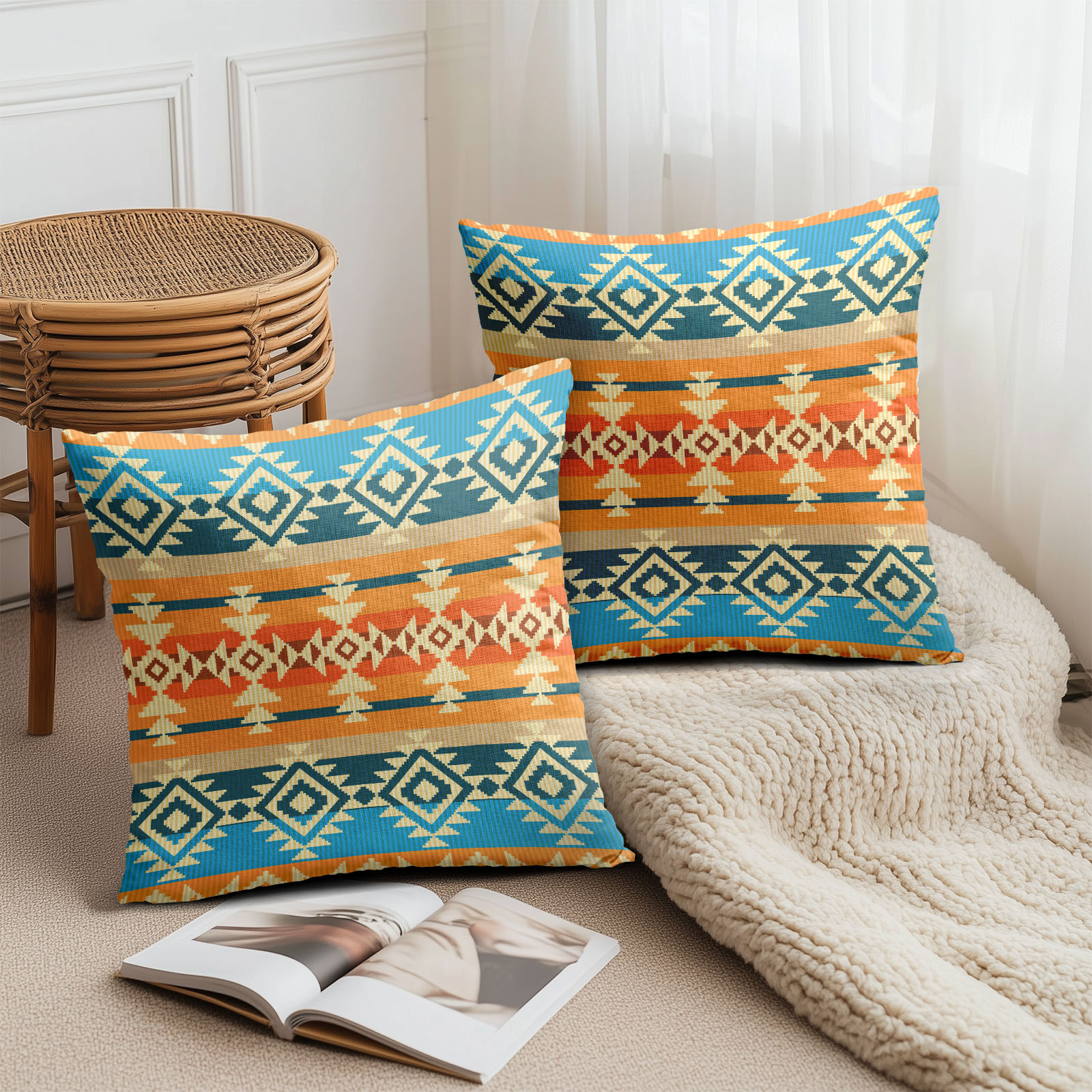 楽天市場】クッションカバー 2枚セット 45×45cm ヴィンテージガム風