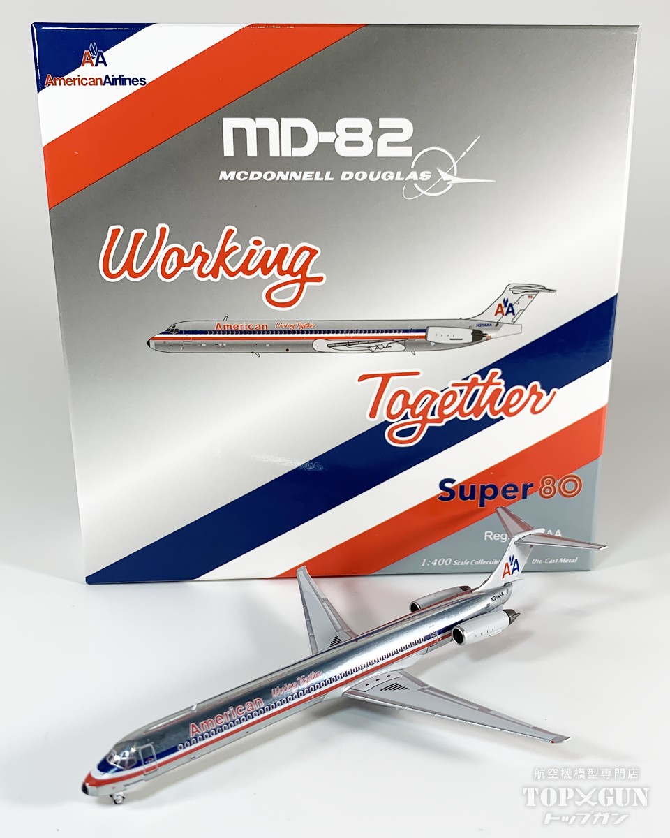 MD-82 アメリカン航空 with Working Together titles N214AA 1/400 <br>2025年4月16日発売 <br>NG Models <br>飛行機 / 飛行機模型 / 模型 / 完成品 / 完成品模型 <br>[NG83007]