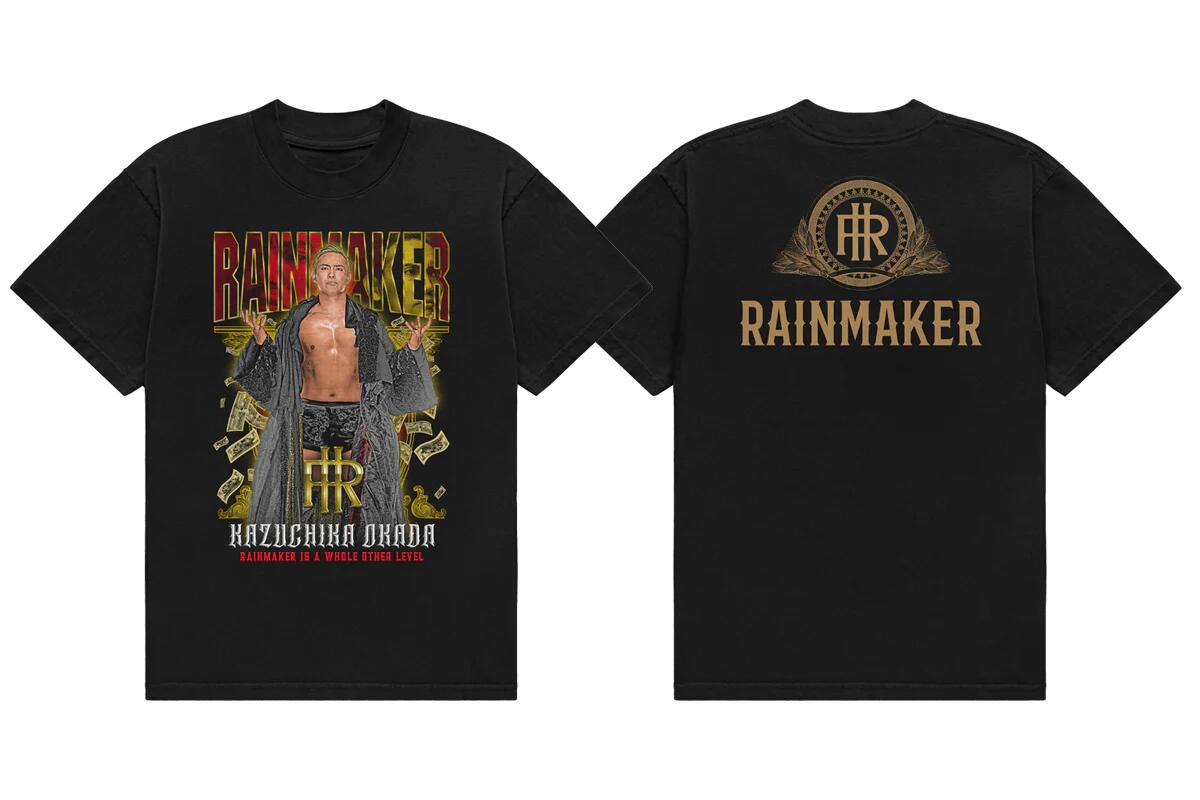 【メール便対応】 オカダ・カズチカ「RAINMAKER」Tシャツ(2026) 新日本プロレス NJPW