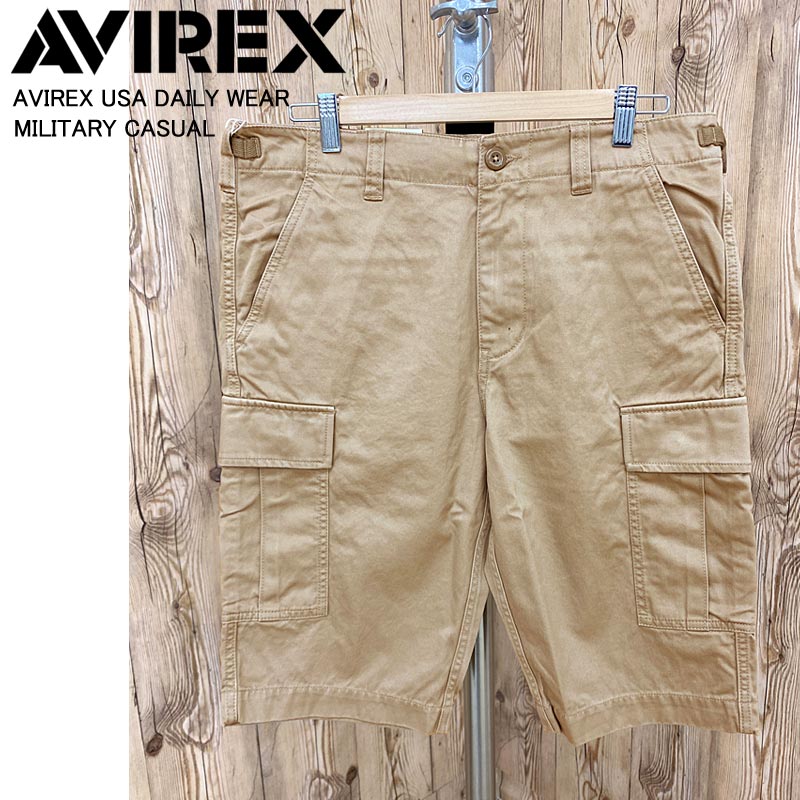貨物輸送無料 AVIREX アビレックス FATIGUE SHORTS ファティーグショーツ 6隠しズボン下 ミリタリー 合鴨フラ 偽装 とっ始め哲学
