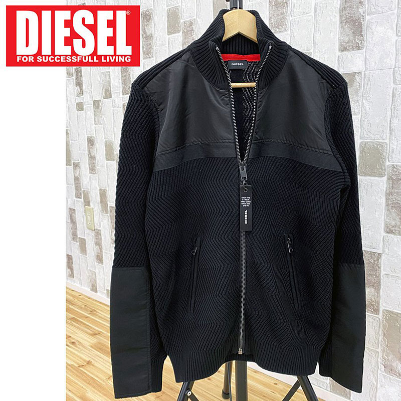 送料無料 Diesel ディーゼル ハイネック フルジップ 編物ジャケツ ジャケット ジップアップセーター K Many メンズ 商標名 春月 秋節 冬期 ジャケット 長袖 洒落た 通信販売 最初教旨 Earthkitchen Ph