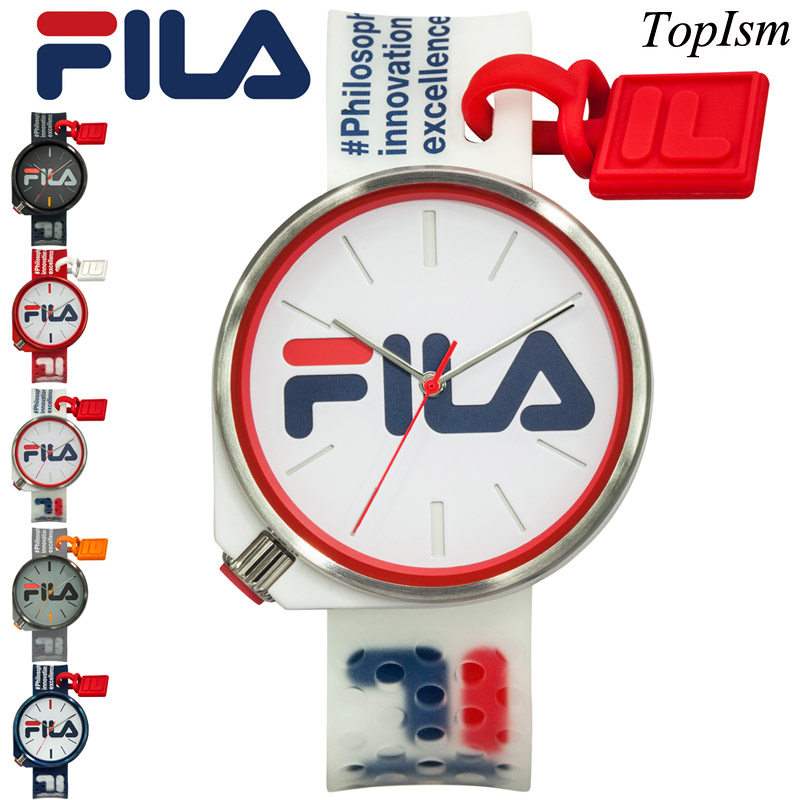 貨物輸送無料 FILA フィラ メンズ レディース 男女兼用 シリコンストラップ 時辰儀 ウオッチ 差し上げ物 アナログ 御覧になる 黒いこと 白いこと 薄墨色 青碧 赤いこと  メンズ流行り物 小物 通信販売 新作 一般受け とっ始め哲学