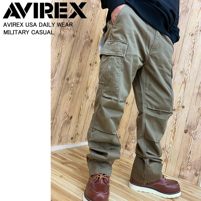 AVIREX カーゴパンツ カーキ色 ドクターマーチン8ホール セット AVIREX カーゴパンツ AIR NATIONAL GUARD 8POCKET CARGO PANTS