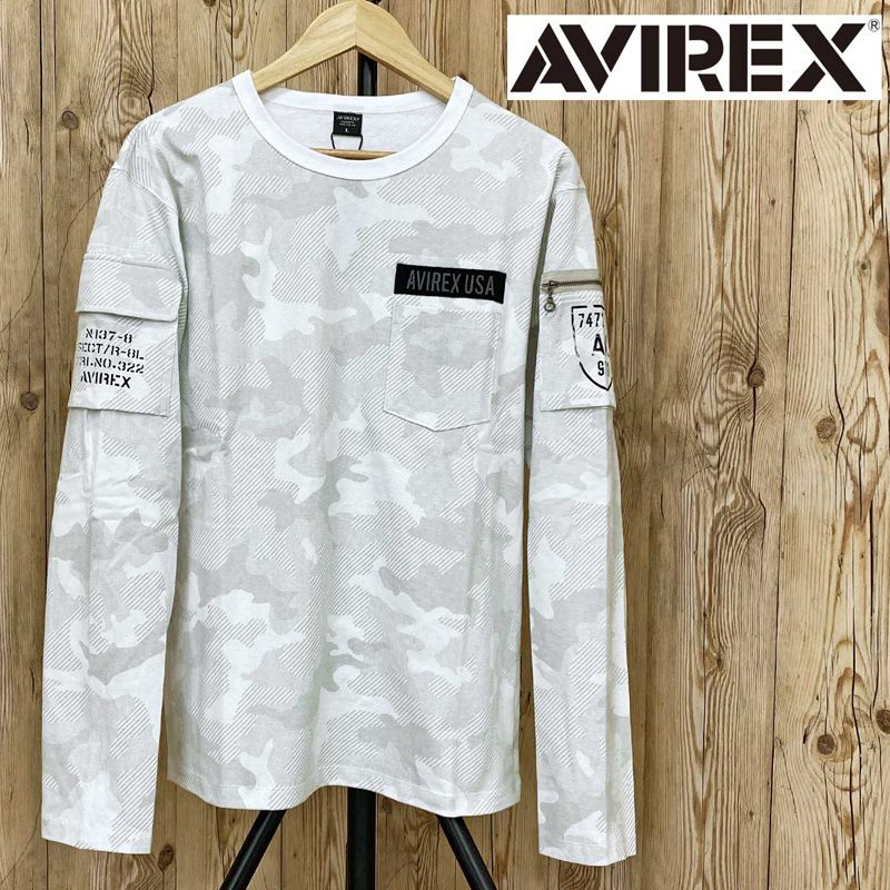 貨物輸送無料 AVIREX アヴィレックス フェイドウォッシュ 長袖 ファティーグ ティーシャツ ロングティーシャツ 長袖ティーシャツ ロンT 長袖トップス 綿100% メンズ ブランド名 とっ始め哲学 ゆうパケ