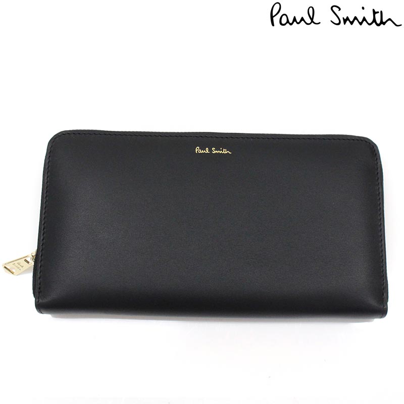 送料無料 PAUL SMITH ポールスミス 長財布 ラウンドファスナー 財布 レザー 本革ウォレット 無地 ワンポイント ロゴ メンズ インポート ブランド プレゼント ギフト 並行輸入 トップイズム
