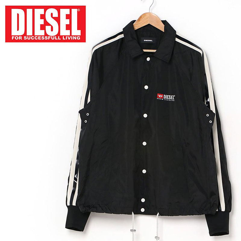 11088円 【SALE／92%OFF】 送料無料 DIESEL ディーゼル コーチジャケット ナイロンジャケット 刺繍ロゴ スリーブライン  J-AKITO メンズ ブランド 春 秋 冬 ジャケット ブルゾン 長袖 おしゃれ 通販 トップイズム