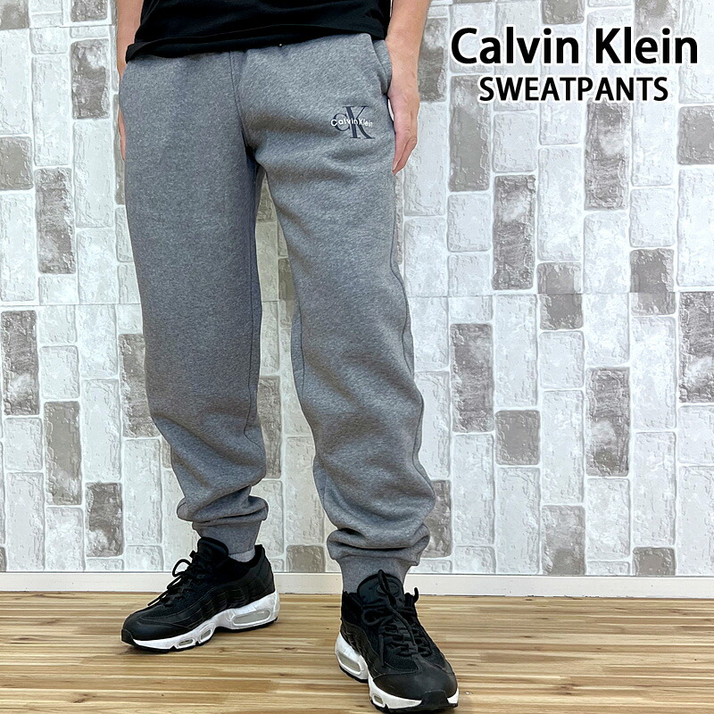 貨物輸送無料 Calvin Klein カルバンクライン CK モノグラムロゴタイプ 汗水 フリースジョガーパンツ MONOLOGO FLEECE JOGGER 40BM802 メンズ ブランド名 いの一番主義