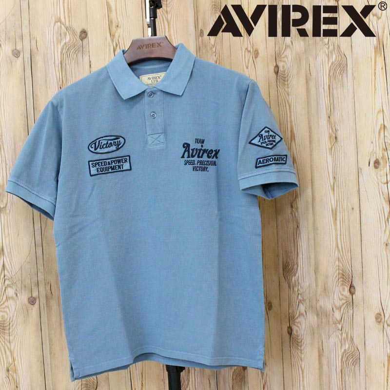 貨物輸送無料 AVIREX アヴィレックス エアレーシング 野球クラブ スポーツシャツ AIR RACING CLUB POLO SHIRT 783-6136002 トップス メンズ ブランド名 ネコポス