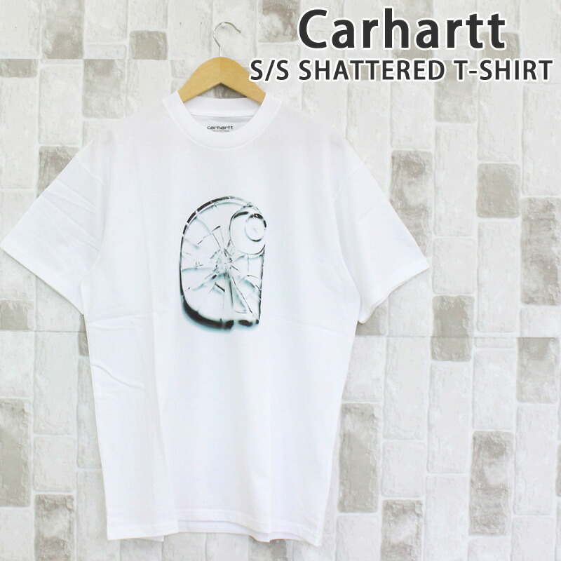 貨物輸送無料 Carhartt 鉄道車両ハート型 WIP シャッタードティーシャツ S/S Shattered T-Shirt I036016 労働者の一団のど首ティーシャツ 半袖 トップス メンズ ブランド名 ゆうパケ