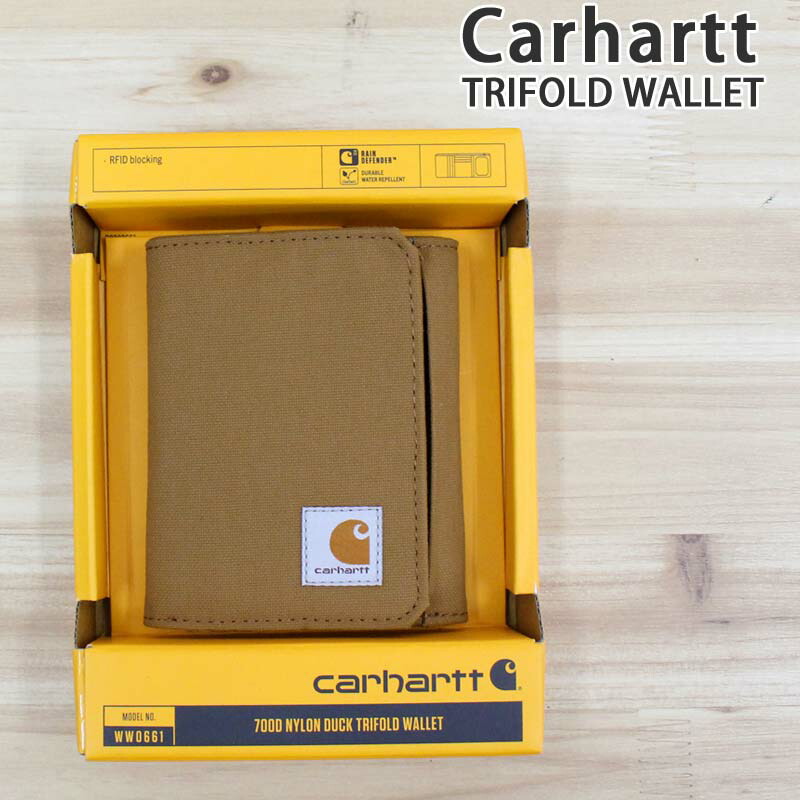 貨物輸送無料 Carhartt 鉄道車両ハート形 ナイロンダック 三つ折り紙入れ 700D Nylon Duck Trifold Wallet ウォレット 紙入れ B0000661 WW0661 メンズ ブランド名