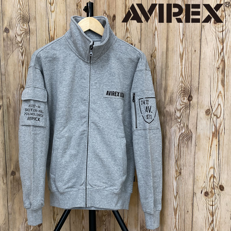貨物輸送無料 AVIREX アヴィレックス FATIGUE STAND ZIP 汗水 783-3930011 ファティーグ スタンドジップジャケット 隠し付き添い人 ジップアップ アビレックス メンズ 長袖 いの一番主義