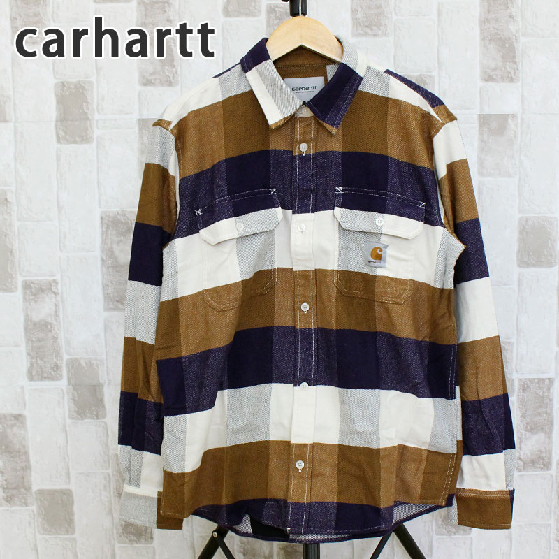 貨物輸送無料 carhartt 鉄道車両ハート形 ロング捩り 照合のしるしプルオーバー ライマンシャツ L/S Lyman Shirt 綿織物 長袖 トップス I032156 メンズ ブランド名 とっ始め哲学 トップス-メンズファッション