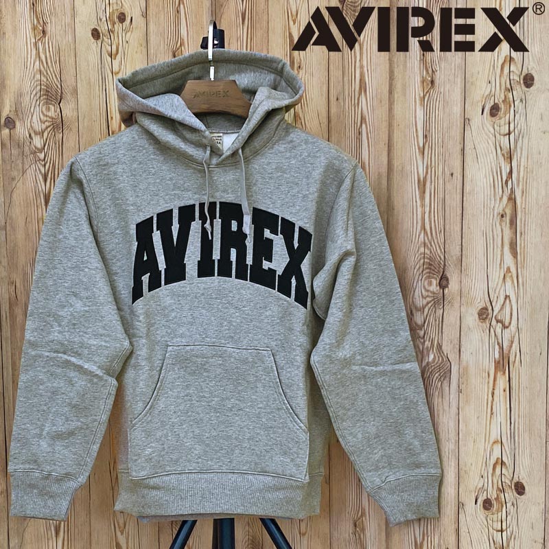 貨物輸送無料 AVIREX アビレックス 取りつくろう パーカー 裏起毛 汗水 ロゴタイプ刺しゅう 長袖 プルパーカー ティーシャツ メンズブランド名 アヴィレックス アメカジ いの一番主義