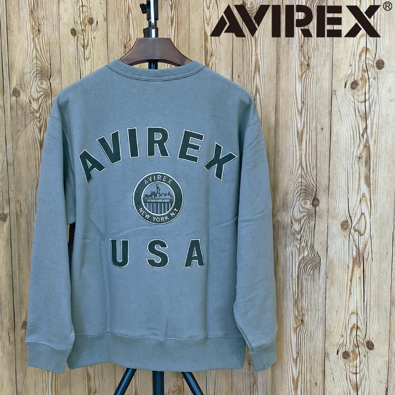 貨物輸送無料 AVIREX アヴィレックス VARSITY LOGO NYC CREWNECK SWEAT 赤ちょうちんシティ ロゴタイプ 労働者の一団のど首 汗水 ニューヨーク州 アビレックス メンズ ブランド名 おすすめ 今めかしい 通信販売 秋 冬 服 いの一番主義