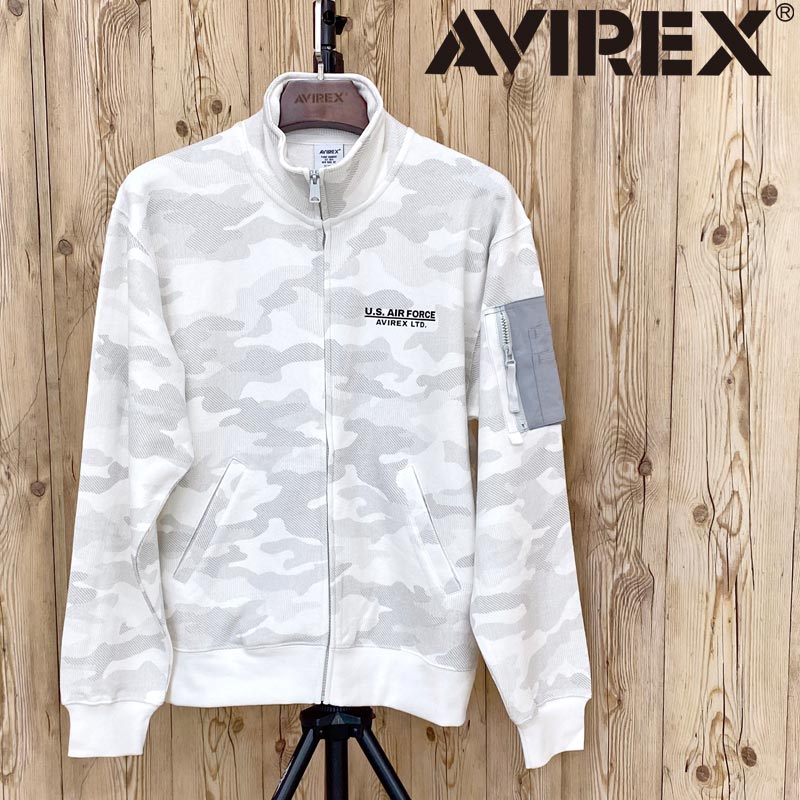 【楽天市場】送料無料 AVIREX アヴィレックス STENCIL STAND ZIP SWEAT HAT IN THE RING ステンシル ...