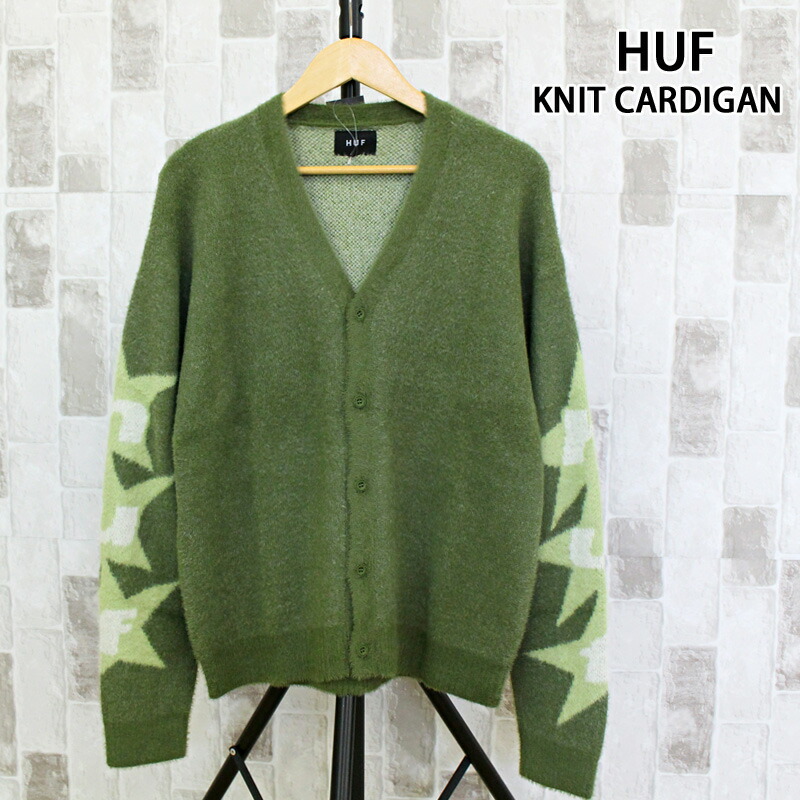 楽天市場】HUF ハフ サイズL SNOW LEOPARD CARDIGAN スノー