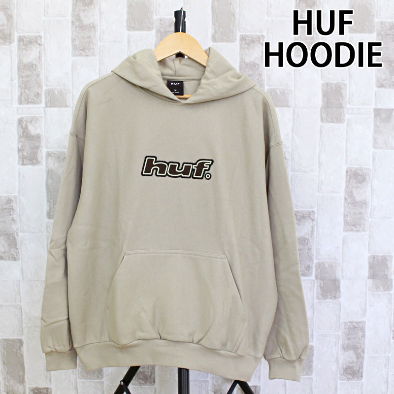 送料無料 HUF ハフ ロゴアップリケ フードデッド フリース スウェットパーカー LOGO APPLIQUE HOODED FLEECE FL00229 裏起毛 フーディー トップス 長袖 プルパーカー メンズ ストリート ブランド おすすめ おしゃれ 通販 秋 冬 服