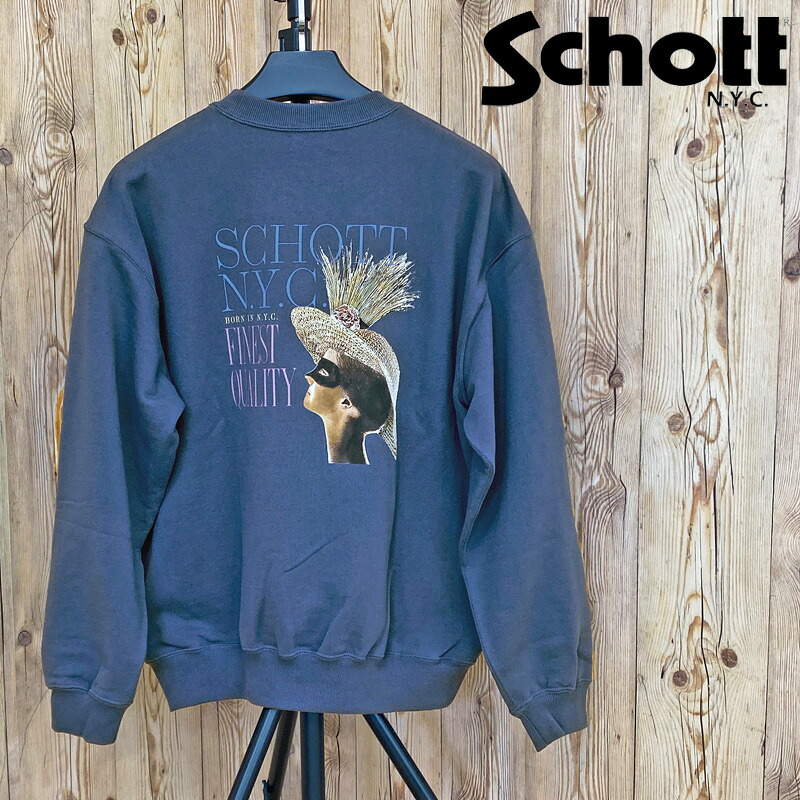 送料無料 Schott ショット FINEST QUALITY CREW SWEAT ファイネスト クオリティ クルースウェット トップス メンズ ブランド トップイズム