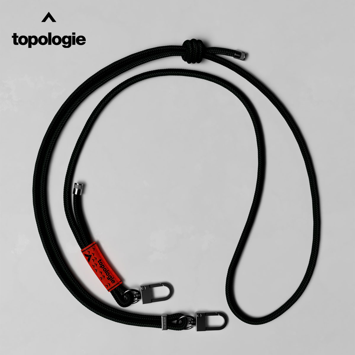 【大人気】topologieトポロジー Large ブラック ストラップ付 新品 8mmBlackLatticeSolo_8ae356af-