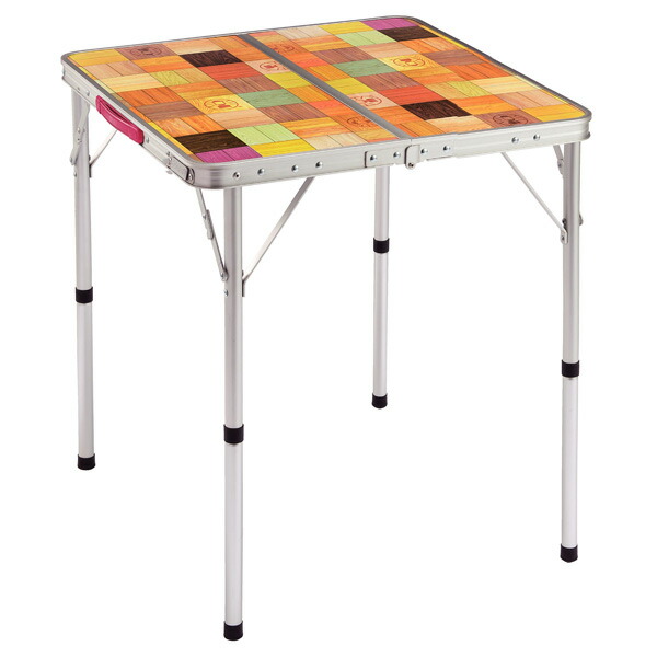 コールマン キャンプテーブル140折りたたみアウトドアテーブルモザイクテーブル アウトドアテーブル組み立て方法「コールマン ナチュラル