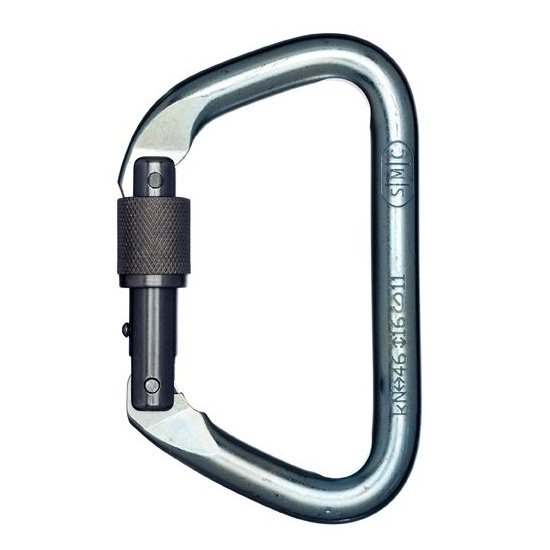 SMC ラージステンレス・ ロッキングD 螺旋釘鍵を掛ける しろがね色 309g NFPA24001 登山・クライミング-スポーツ・アウトドア-カラビナ