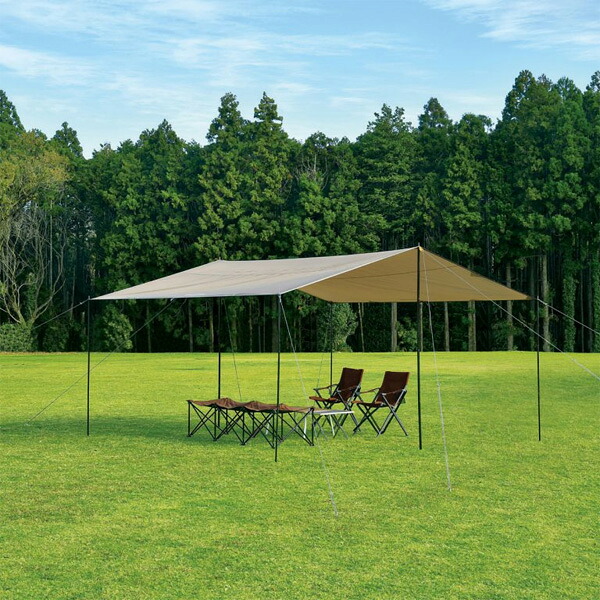 ユニフレーム REVO レボ スクエアタープ 4×4 TAN タン 682302|TOPPIN