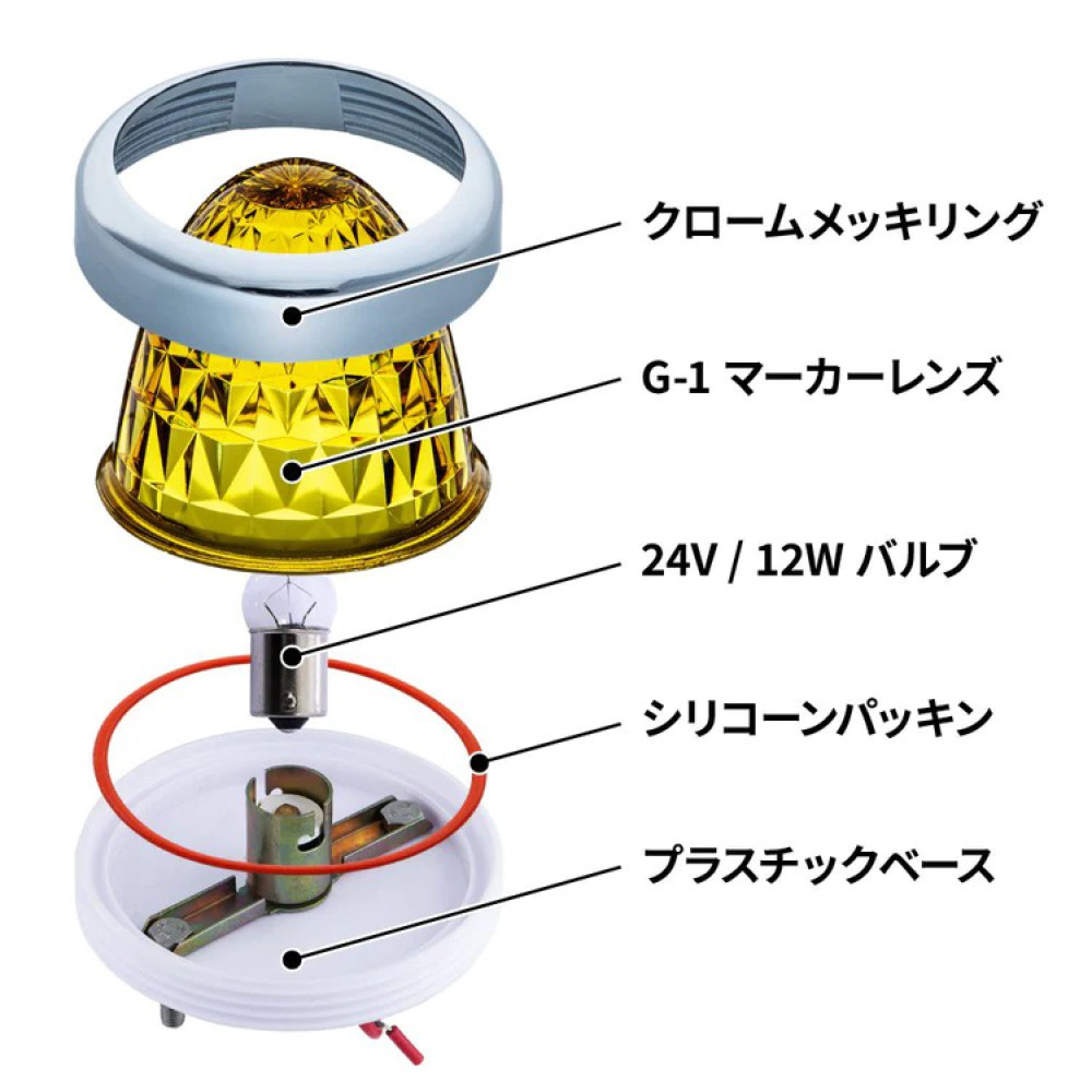 市場 ジェットイノウエ G-1プラマーカーランプ メッキリング