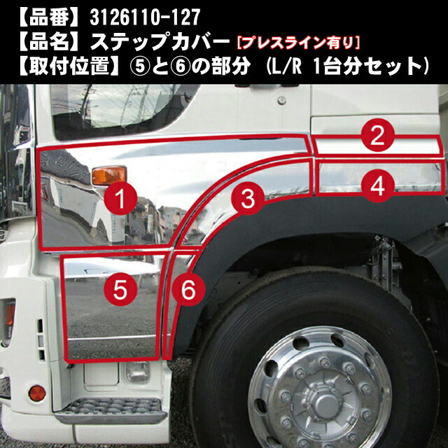 予約 BW ステップカバー 2分割 L R 17プロフィア H29.5〜 用 3126110