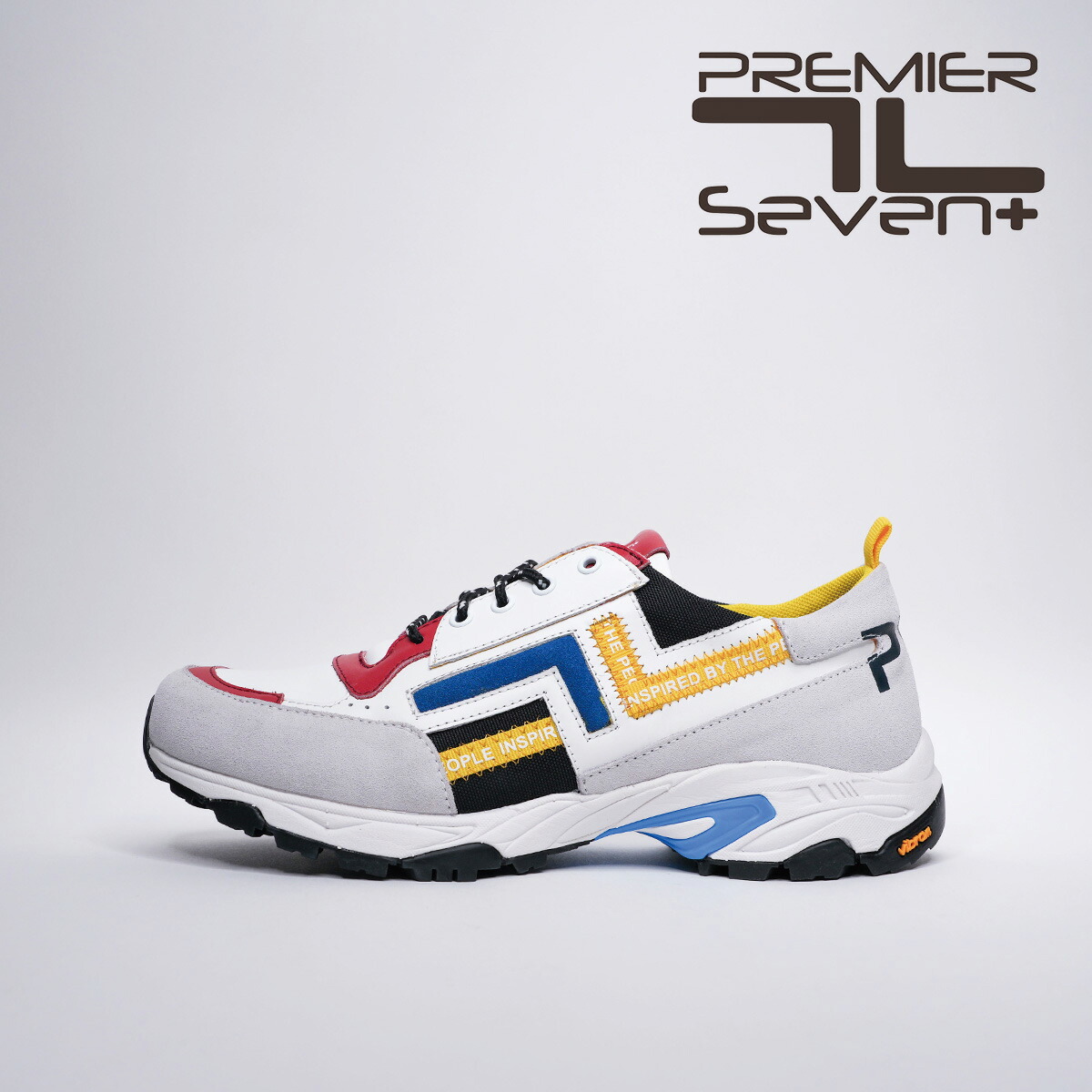 プレミアセブン【P7　VITAMI】VIBRAM 白 スニーカー 本革 ファッション premierseven 大人ファッション ウォーキング ハンドメイド 軽量 クリップ性 ユニセックス モダン