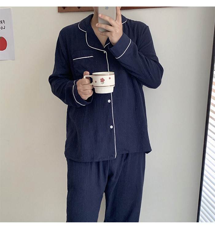 ペアパジャマ カップル 秋 ルームウェア 前開き 贈り物 メンズ ペア 誕生日 ナイトウェア 冬 人気 おしゃれ プレゼント 部屋着 カップルペアルック 着ぐるみ レディース パジャマ 長袖 寝巻き 結婚祝い