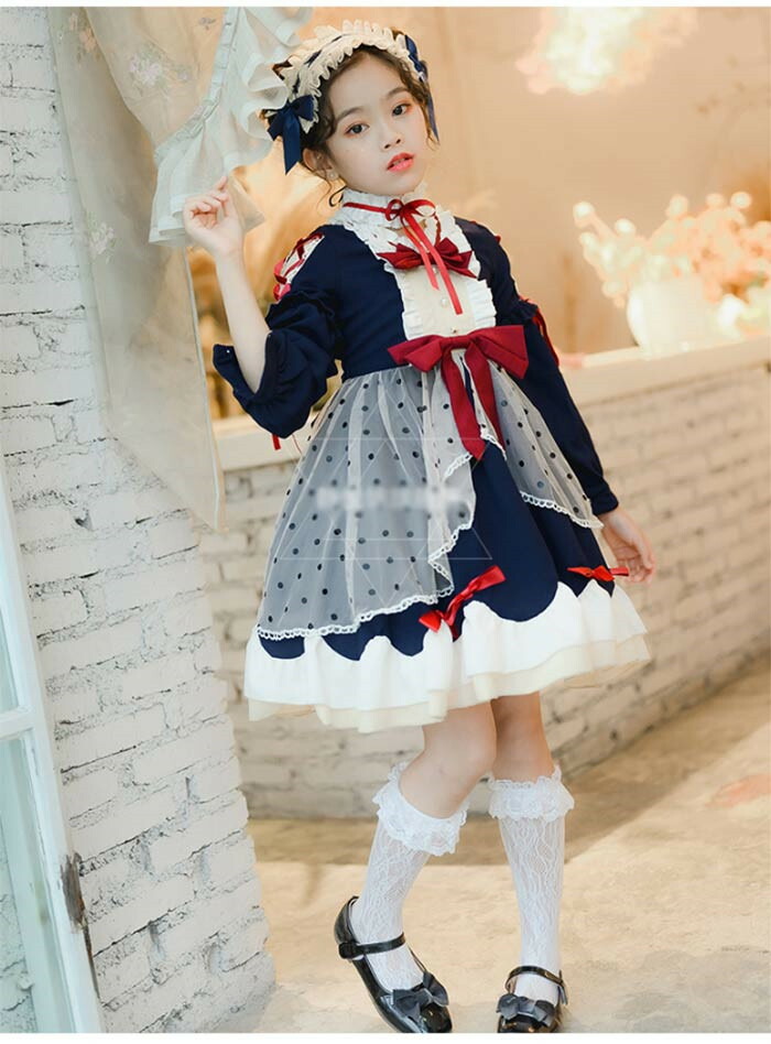メイド服 子供用 ロリータ ドレス ハロウィン ワンピース ドレス アリスドレス コスプレコスチュー 衣装 仮装 ハロウィーン パーティー ふしぎの国のアリス お姫様 長袖 コスプレ キッズ仮装 クリスマス 結婚式余興 忘年会 新年会 歓迎会 送迎会 Halloween Napierprison Com