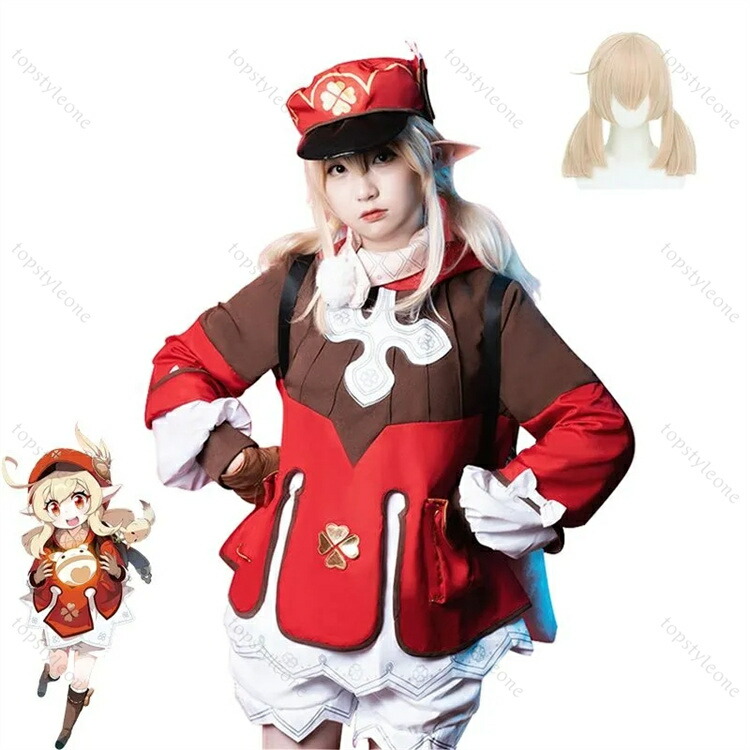 【ウイッグ付き】クレー Klee ギョウコウ ショウ コスプレ衣装 原神  げんしん ヒロイン Ningguang しょう ハロウィン クリスマス 制服 大人 子供  男子 女子 イベント 人気 ゲーム イベント 学園祭 贈り物 cosplay 魔女 物語 変身 変装 仮装 文化祭 演出服 Halloween