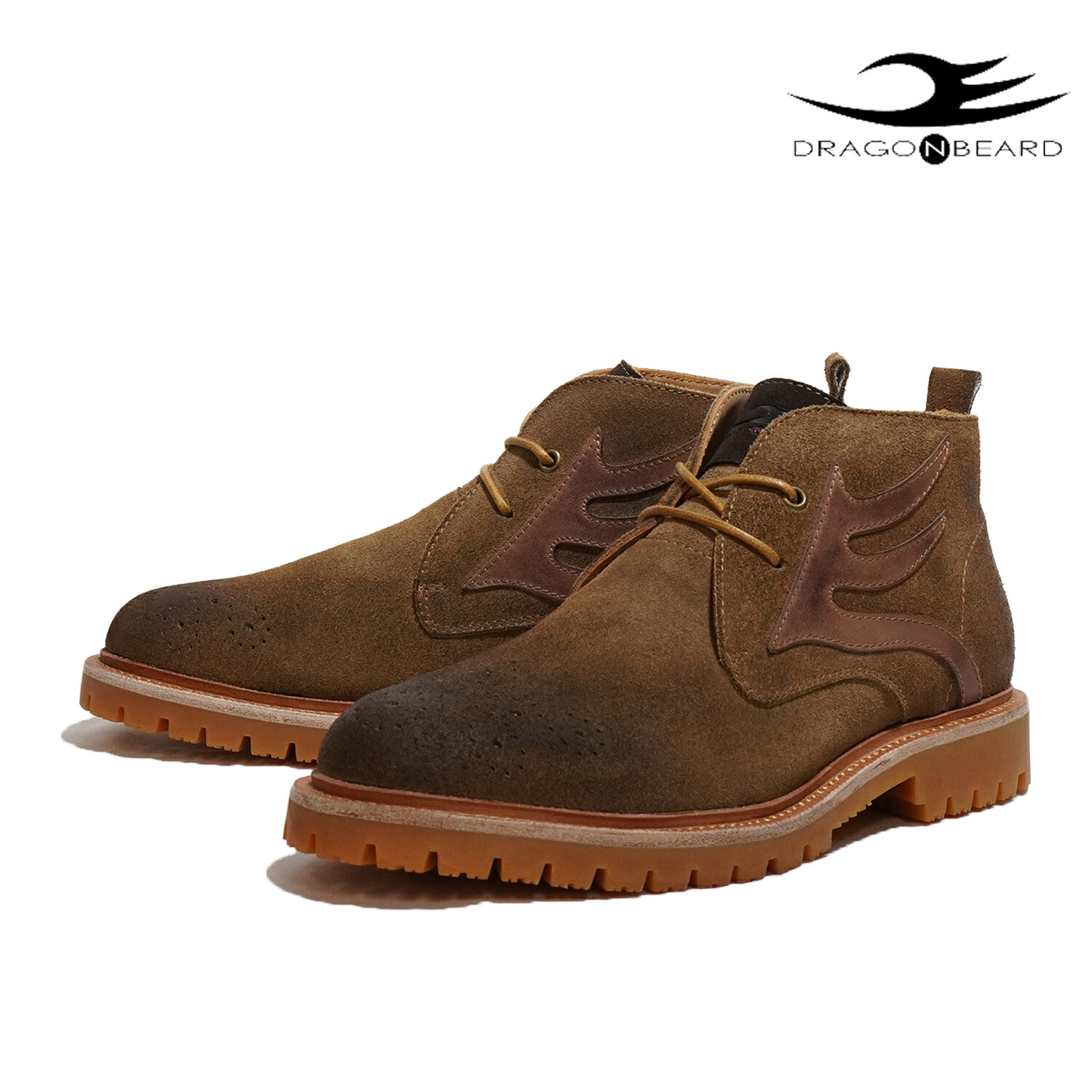 ドラゴンベアード ブーツ DRAGON BEARD DB-5005 LX CB BROWN チャッカブーツ メンズ スエード 25FW