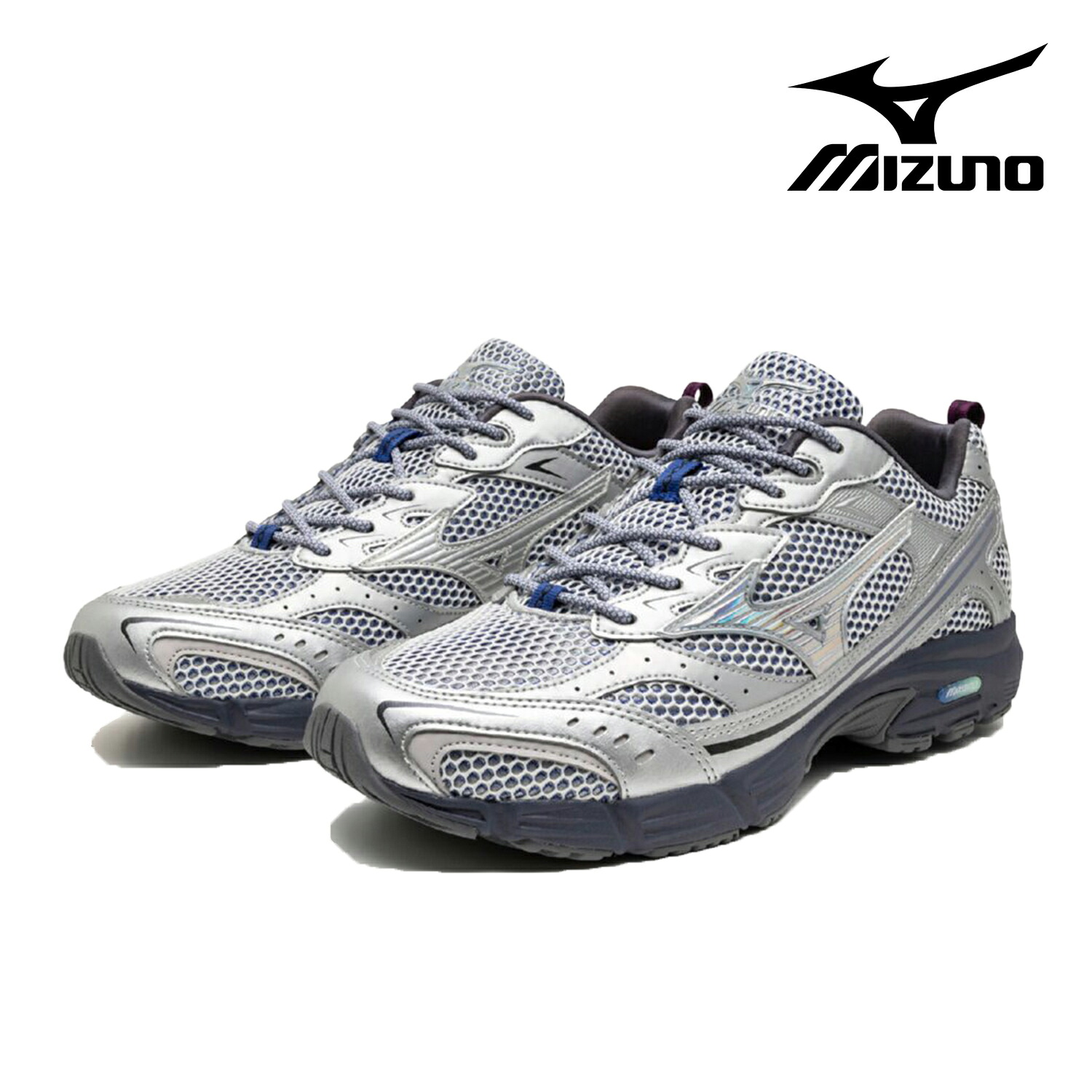 【SALE】ミズノ スニーカー メンズ レディース シューズ MIZUNO MXR D1GA255301 WHITE/SILVER/PURPLE ホワイト/シルバー/パープル レトロスニーカー カジュアル 履きやすい 靴|TOP to TOP ONLINE
