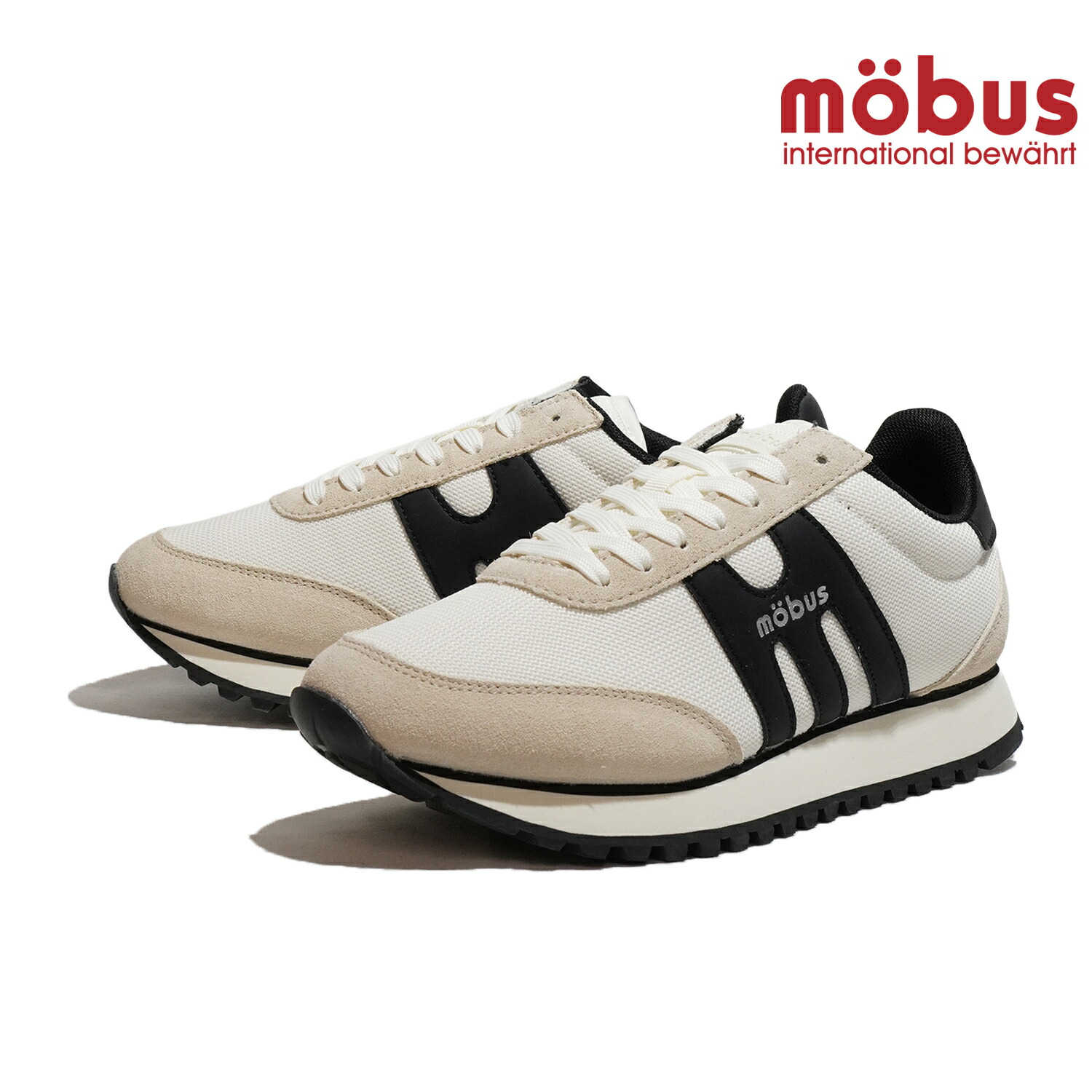 モーブス スニーカー mobus ORIGINAL HERNE M-2512WR-1120 WR OFF WHITE/BLACK ヘルネ ウォーターリパレント メンズ 靴 撥水 25FW